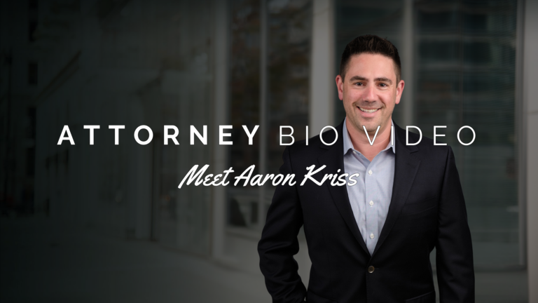 Man standing with text in front of him.