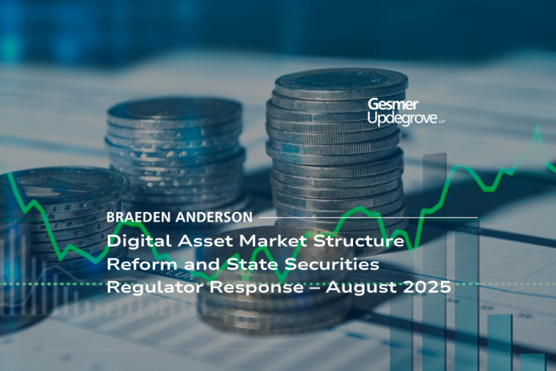 Digital Assets Market Structure Reform and State Securities